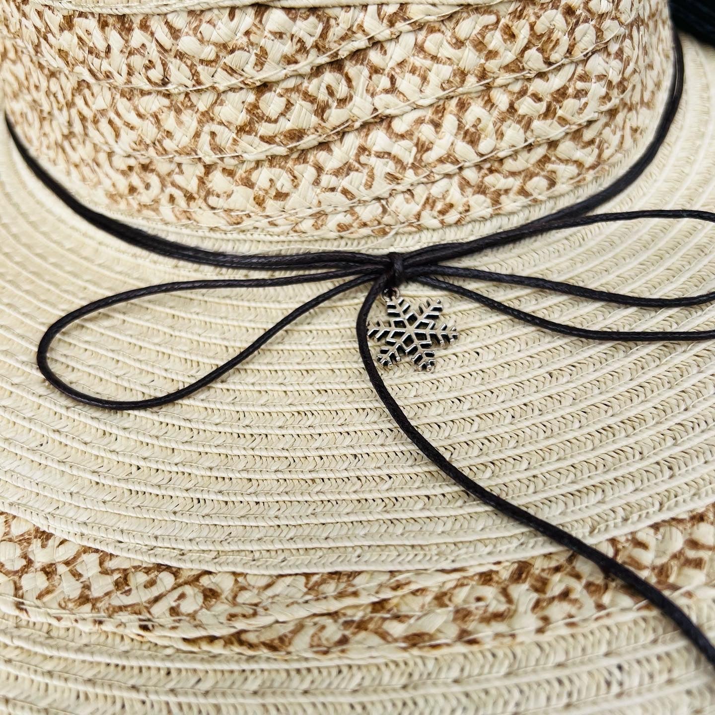 Wide Brim Round Crown Straw Hat