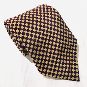 Silk Burgundy & Beige Chequered Tie