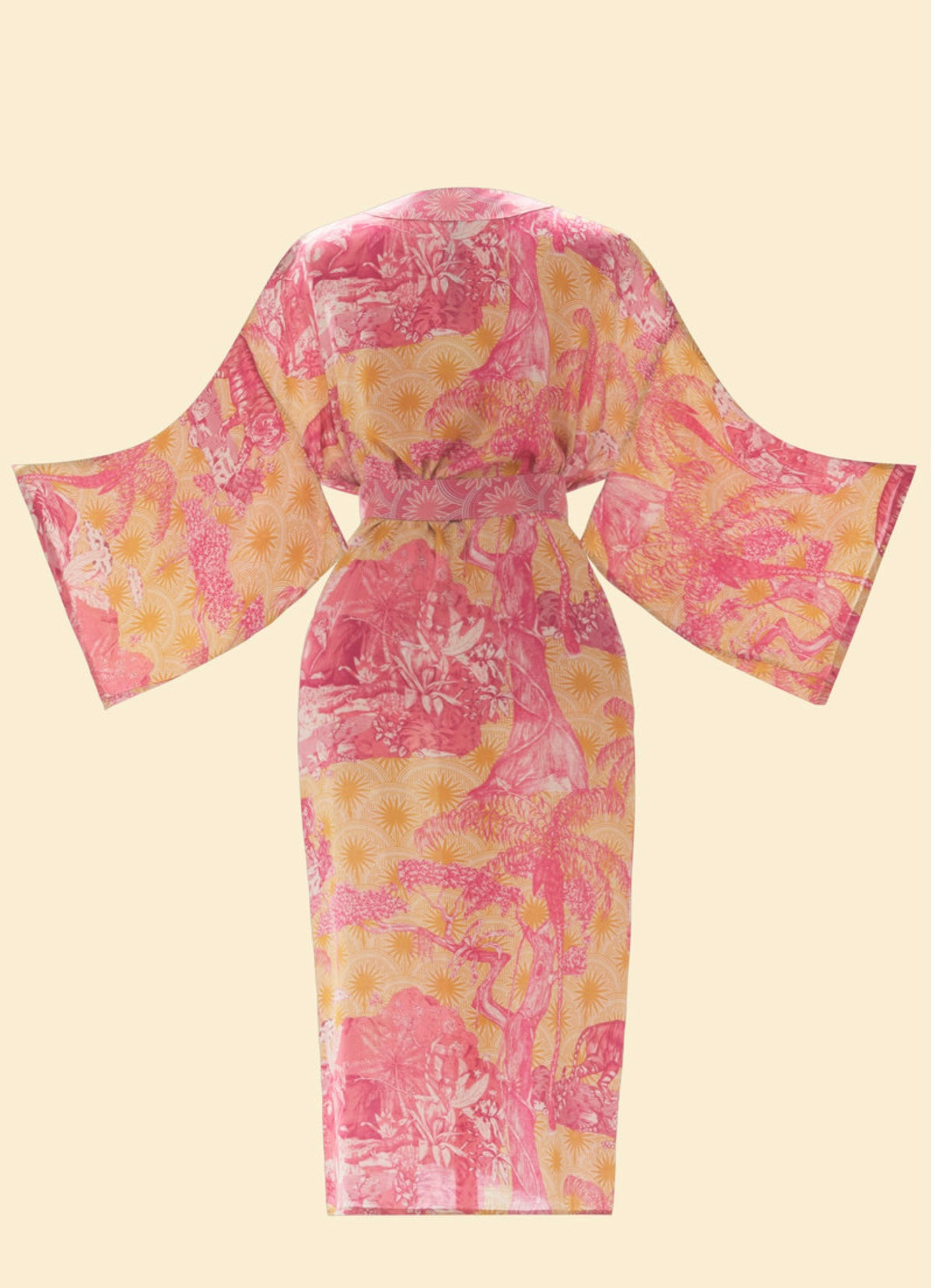 Tropical Raspberry Kimono