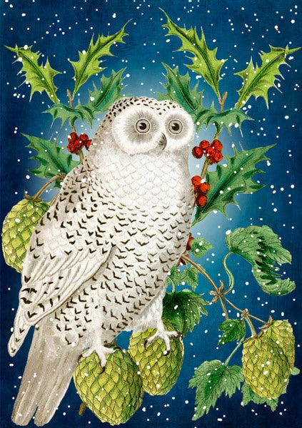 Card - Christmas White Owl