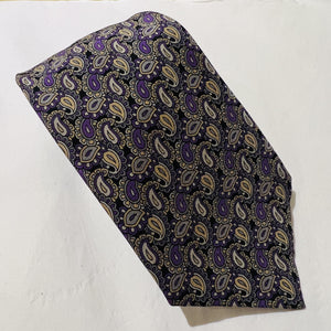 Silk Purple Paisley Style Tie