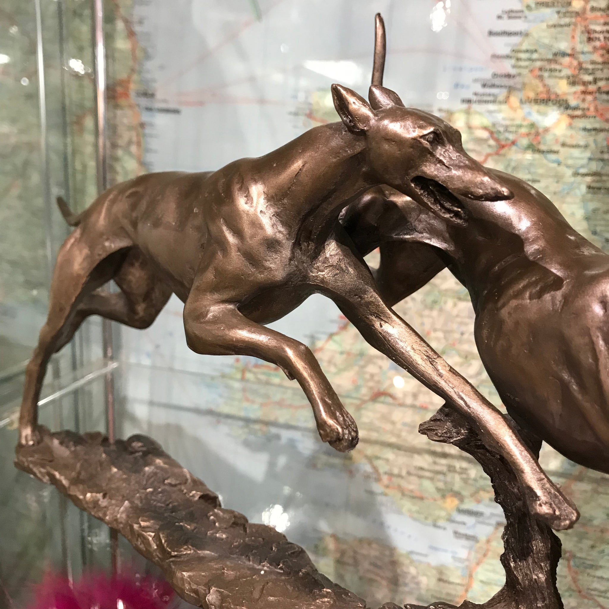 Winning Pair Greyhound Sculpture