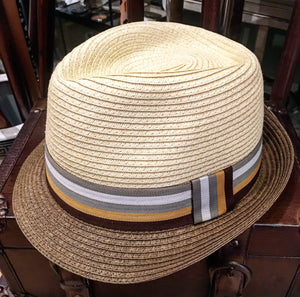 Summer straw two tone hat