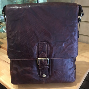 Trent cross body leather- brown large