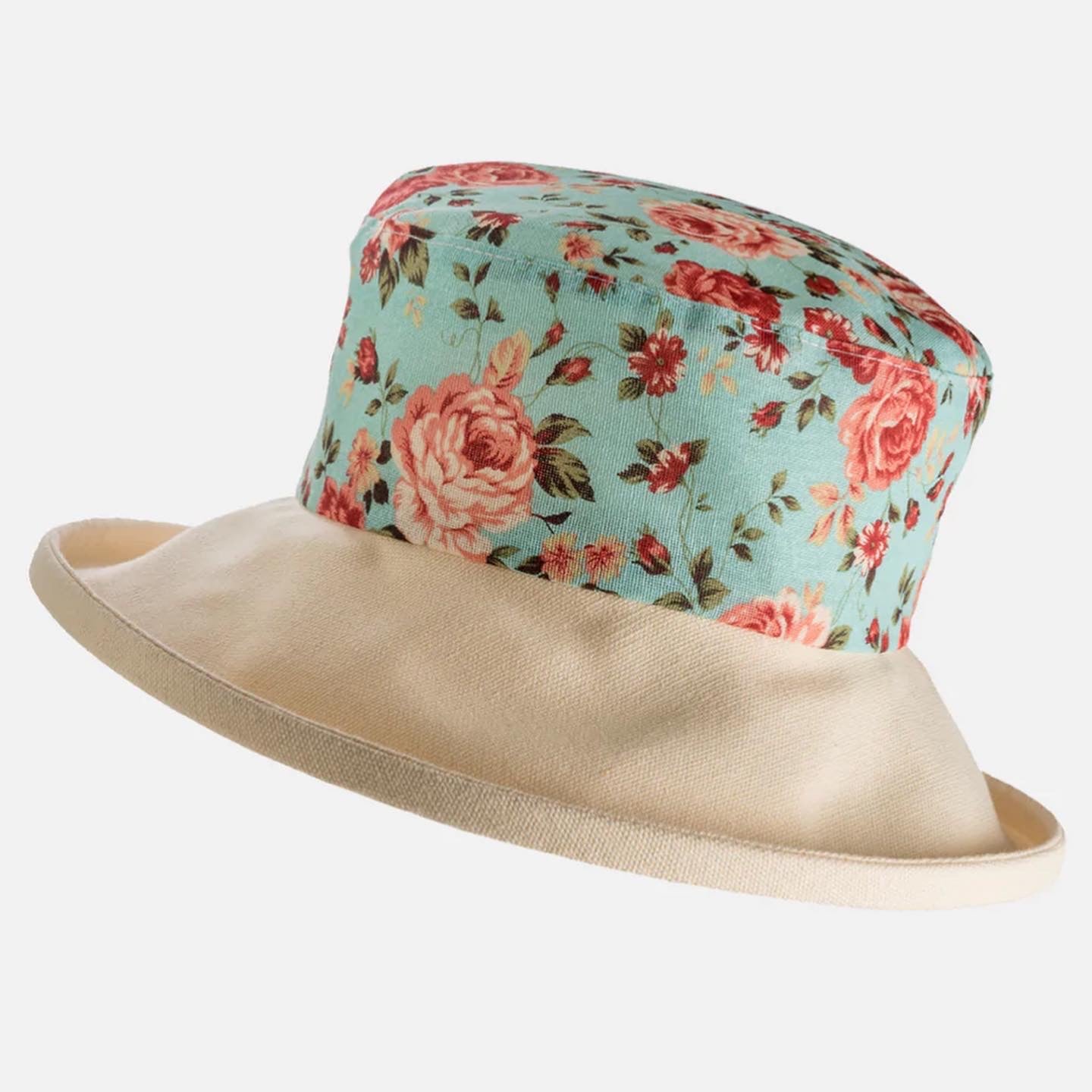 Lottie Linen Coral Floral Cloche Hat