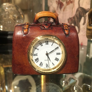 Clock Briefcase Tan