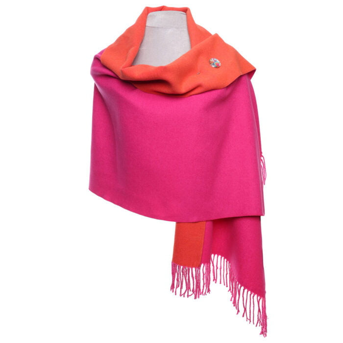 Cosy Double Sided Fringed Pashmina