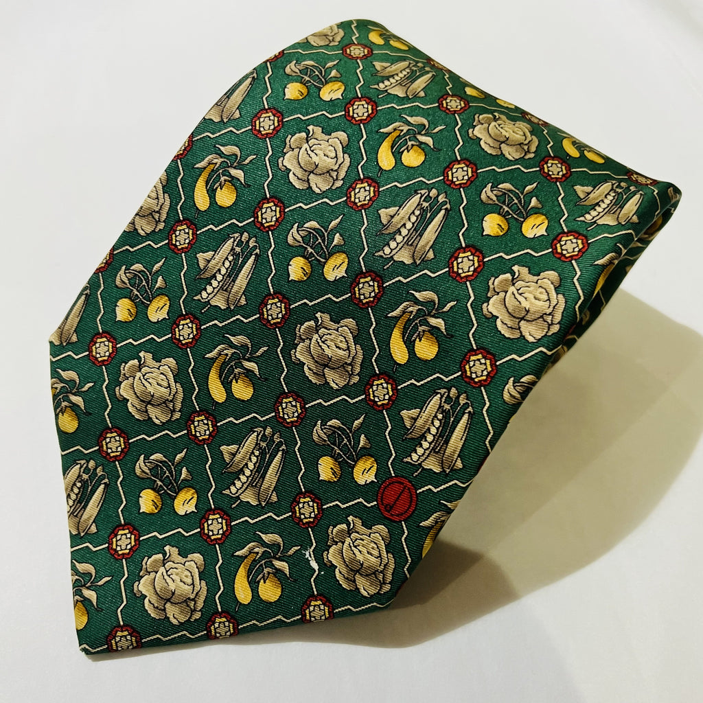 Decorative Silk Tie - Green