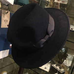 Boston Wool Fedora Hat With Wide Band