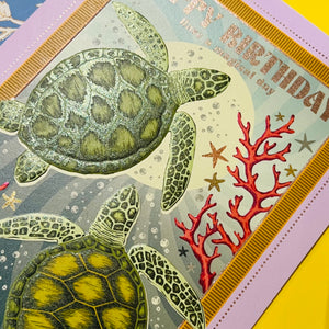 Birthday Card - Have A Magical Day - Turtles