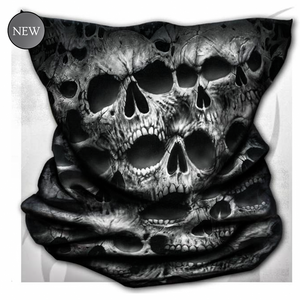 Face wrap snood twisted skulls
