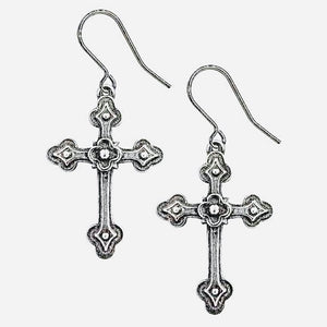 Gothic cross earrings