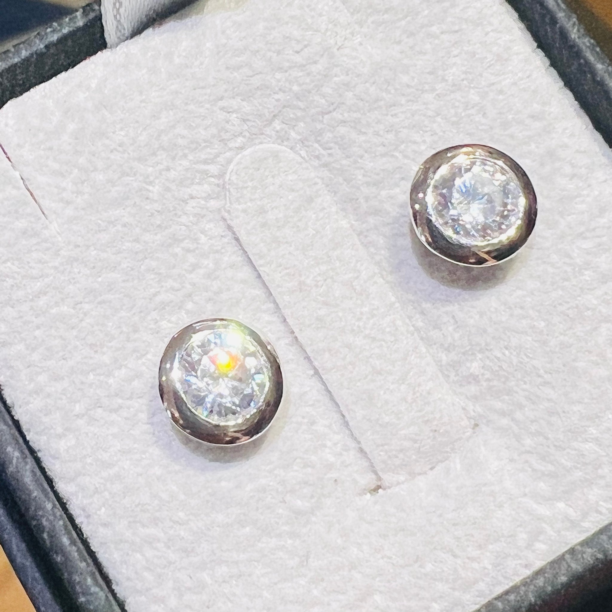 925 Silver Round Cubic Zircona Stud Earrings