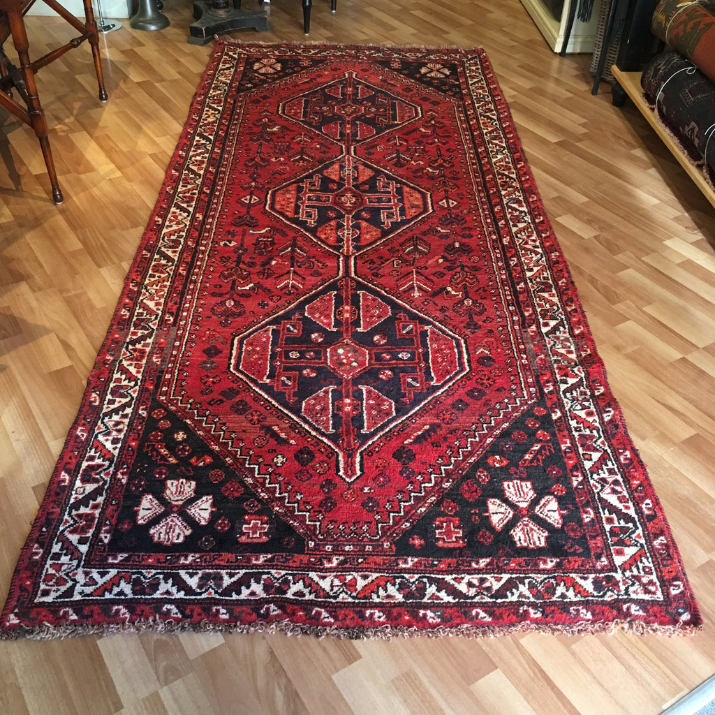 Shiraz Wool Rug - Terracotta/Black