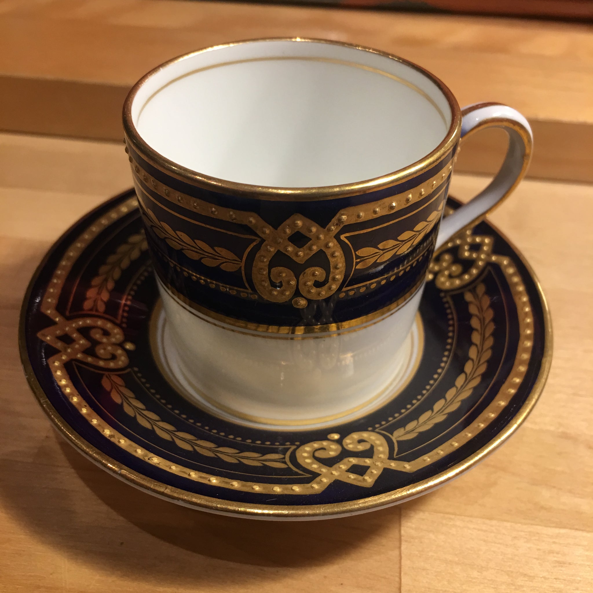 Antique Coffee Can and Saucer