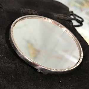 Pewter Art Nouveau Pocket Mirror