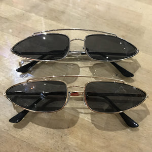 Sunglasses elongated frame