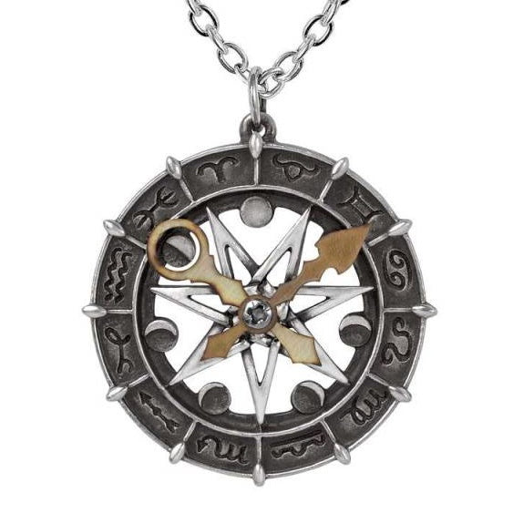 Pewter Compass Necklace