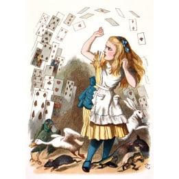 Card - Alice and the shower of cards