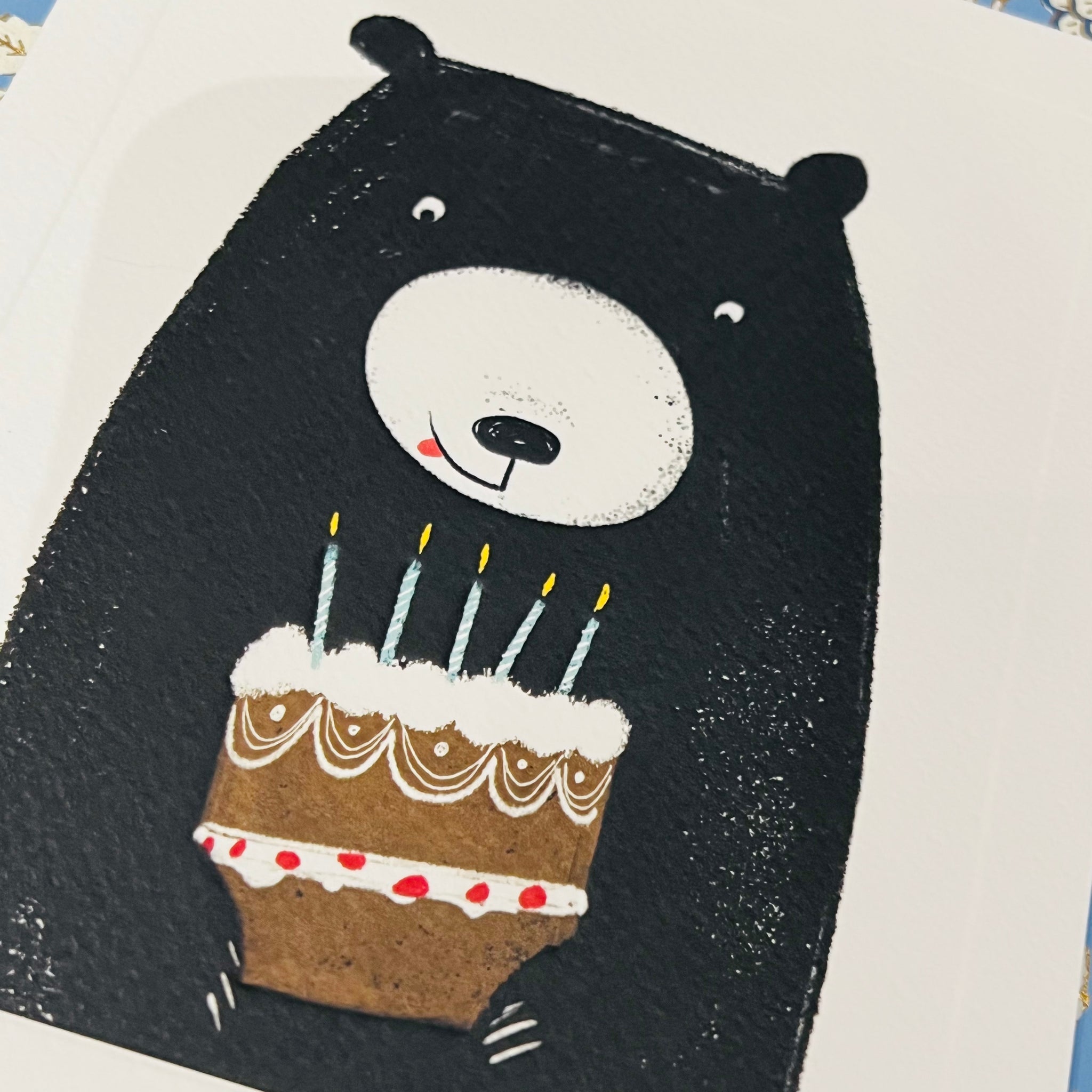 Card - Bear With Cake
