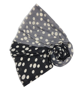 Scarf - Two Tone Dots - Grey