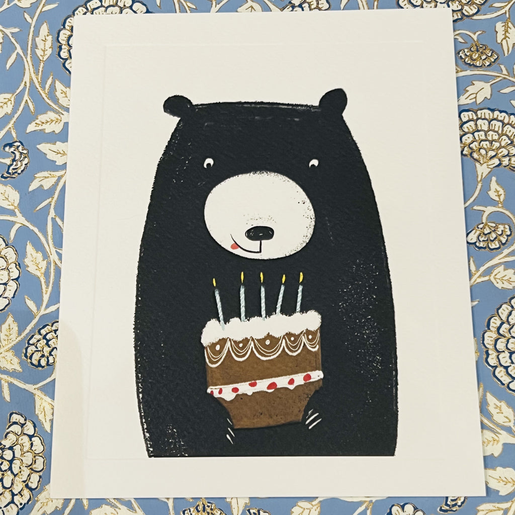 Card - Bear With Cake