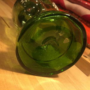 Victorian Green Glass Decanter With Stopper