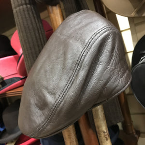 Leather flat cap