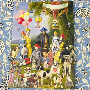 Greetings Card - Dogs Picnic Balloons