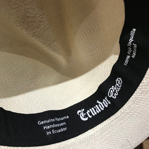 Folding Panama hat with box