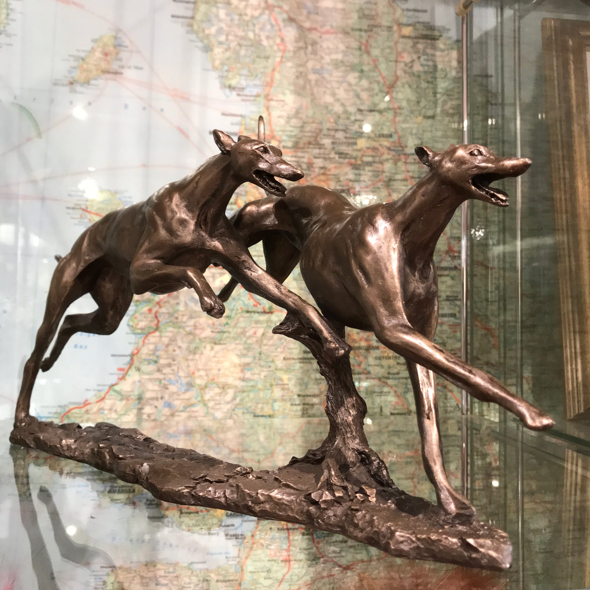 Winning Pair Greyhound Sculpture