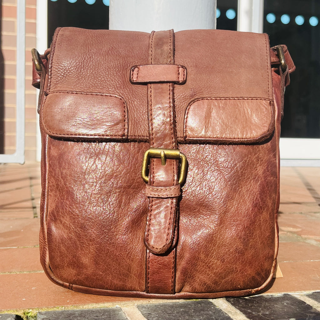 Rustic Soft Leather Crossbody Bag