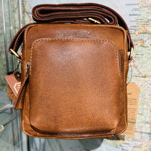 A Textured Leather Crossbody Bag