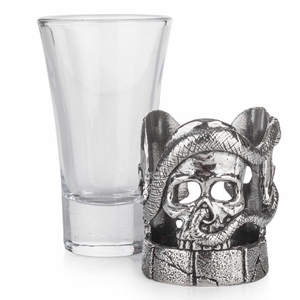 Pewter Skull Shot Glass