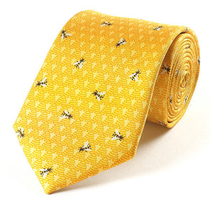 Silk Tie - Bees and Hives