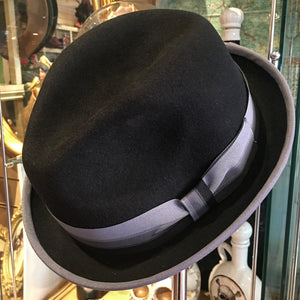 Trilby Hat - greys trim with 3 grey band