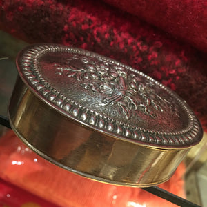 Silver & Gilt Decorative Oval Box