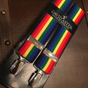 Rainbow Braces with Chrome Clips