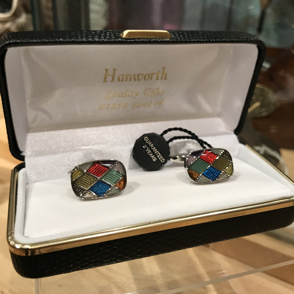 Cufflinks - harlequin colour