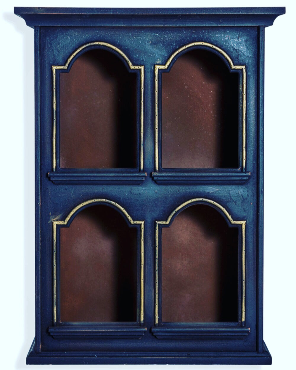Black arched curio cabinet 