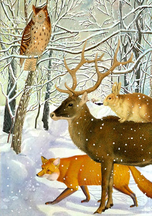 Card - Christmas Four Wild Friends