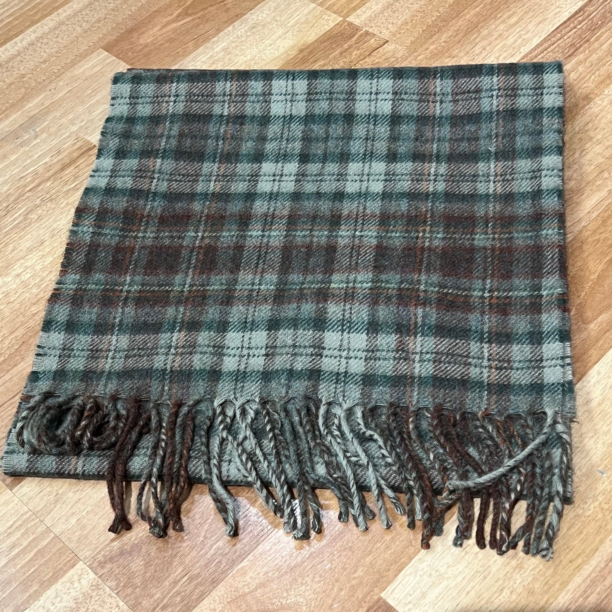 Fringed Woven Check Scarf