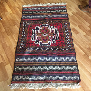 Rug - Red/Black Patterned Small Rug