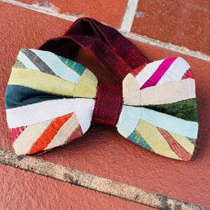 Silk Union Flag Rainbow  Bow Tie