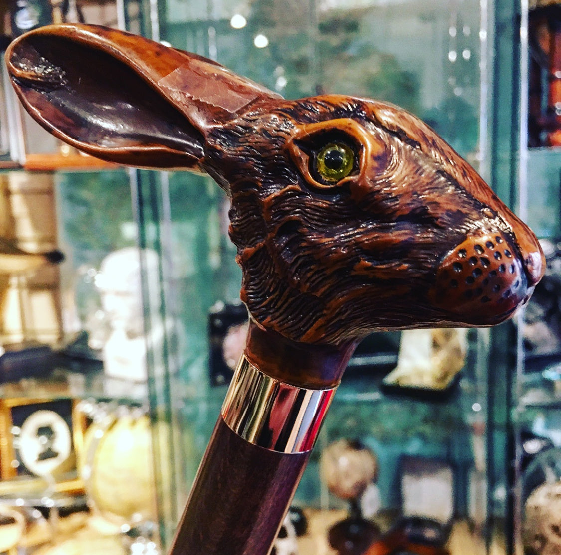 Hare walking cane