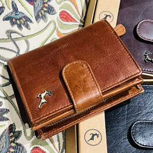 Leather Zip Purse With Card Wallet