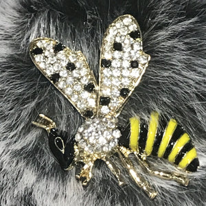 Enamelled wasp brooch