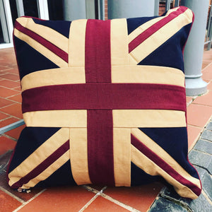18” square union flag cushion