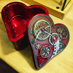 Steampunk Heart Shaped Storage Box
