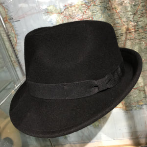 Black Wool trilby hat